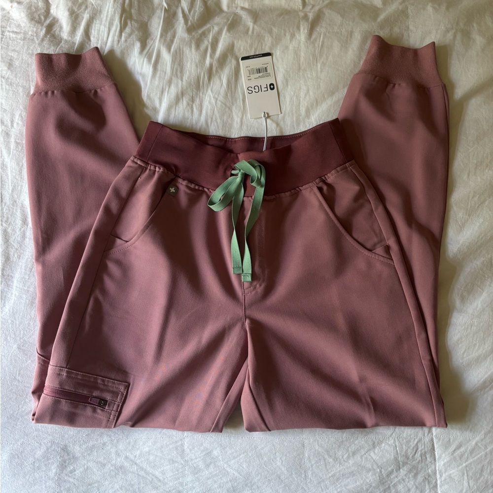 Figs Mineral Mauve High Waisted Joggers xxsp